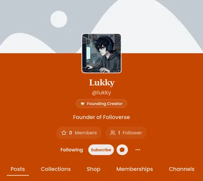 Creator profile