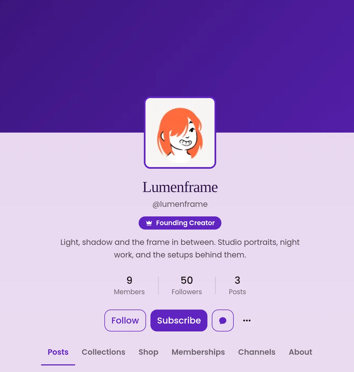 A customizable creator profile page on Folloverse
